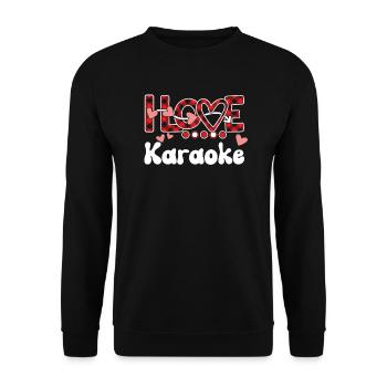 J'aime le karaoké pour les filles - Sweat-shirt Unisexe - noir - Devant - Alina (178cm) & Michal (187cm)