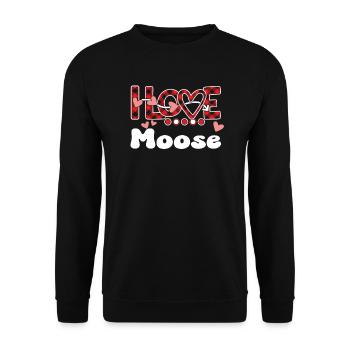 J'aime les filles d'orignal - Sweat-shirt Unisexe - noir - Devant - Alina (178cm) & Michal (187cm)