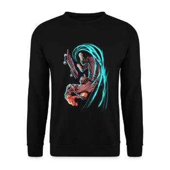 Pro skater - Sweat-shirt Unisexe - noir - Devant - Alina (178cm) & Michal (187cm)