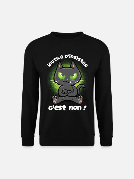 Chat têtu - Sweat-shirt Unisexe - noir