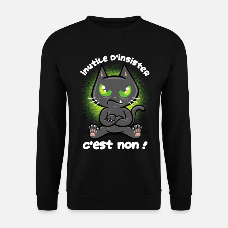 Chat têtu - Sweat-shirt Unisexe - noir