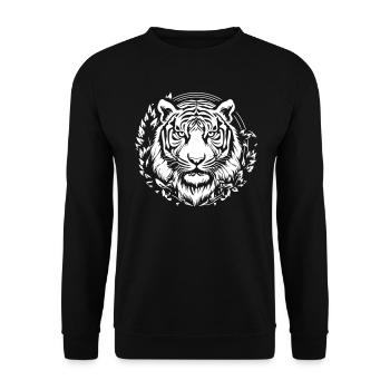tigre - Sweat-shirt Unisexe - noir - Devant - Alina (178cm) & Michal (187cm)