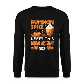 Cool Pumpkin Spice garde cet assistant dentaire - Sweat-shirt Unisexe - noir - Devant - Alina (178cm) & Michal (187cm)