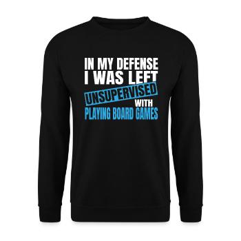 Pour ma défense, je n’ai pas été supervisé en jouant - Sweat-shirt Unisexe - noir - Devant - Alina (178cm) & Michal (187cm)