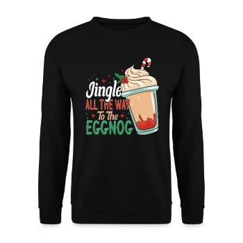 Jingle All The Way To The Eggnog Women Ice Cream - Unisex Pullover - Schwarz - Vorne - Alina (178cm) & Michal (187cm)