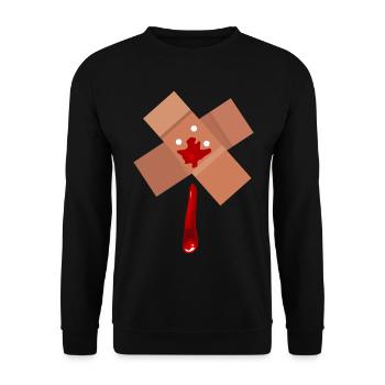 Wounded - Unisex Sweatshirt - black - Front - Alina (178cm) & Michal (187cm)