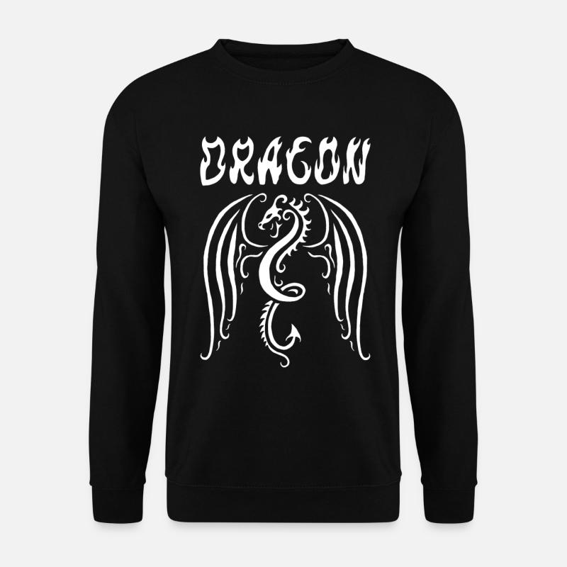 Weißer Drache - Unisex Pullover - Schwarz