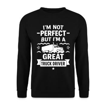 Super Truck Driver Trucker - Sweat-shirt Unisexe - noir - Devant - Alina (178cm) & Michal (187cm)