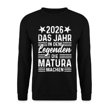 2026 The year in which legends graduate from high school - Unisex Sweatshirt - black - Front - Alina (178cm) & Michal (187cm)