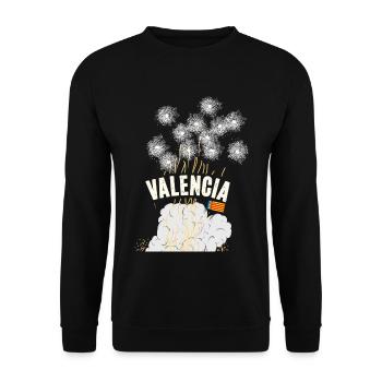 Fallas de Valencia Pyro - Unisex Sweatshirt - black - Front - Alina (178cm) & Michal (187cm)