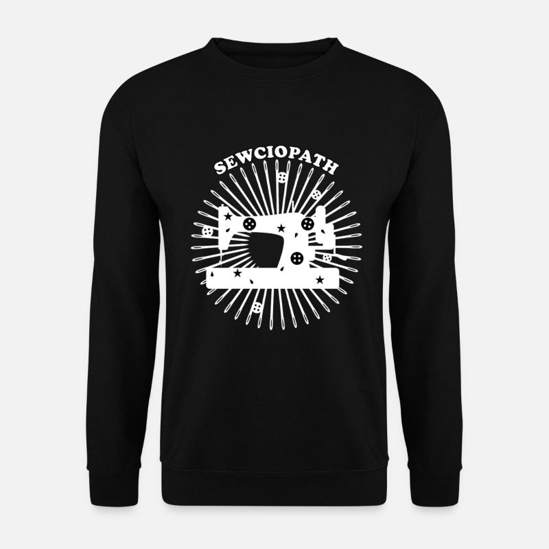 Nähmaschinen Design - White - Unisex Pullover - Schwarz