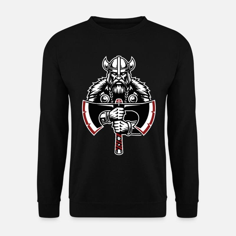 Wikinger-Schild-Runen Keltische Knoten-Maskottchen - Unisex Pullover - Schwarz