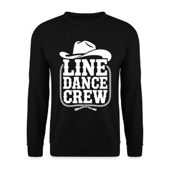 Line Dance Crew Western Logo - Unisex Pullover - Schwarz - Vorne - Alina (178cm) & Michal (187cm)
