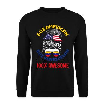 Venezuela Flag Pride & Home Venezuela - Unisex Sweatshirt - black - Front - Alina (178cm) & Michal (187cm)