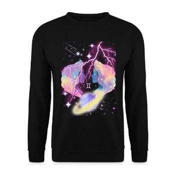 Gemini Woman – Astrology Gift - Unisex Sweatshirt - black - Front - Alina (178cm) & Michal (187cm)
