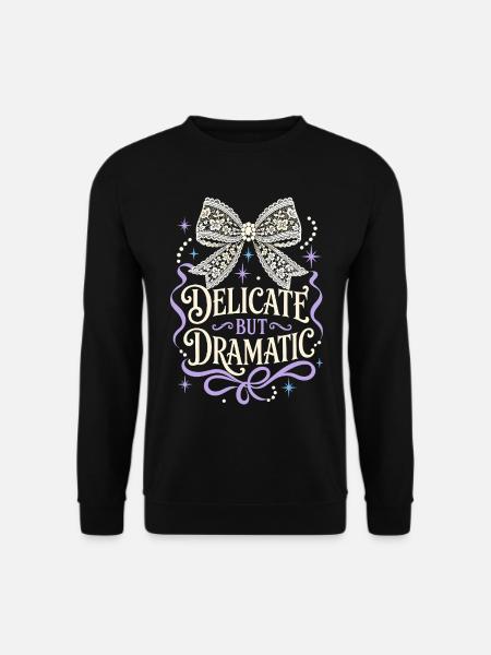 Delicate But Dramatic Bow - Unisex Sweatshirt - black