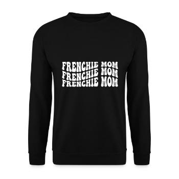 Frenchie Mom - Unisex Pullover - Schwarz - Vorne - Alina (178cm) & Michal (187cm)