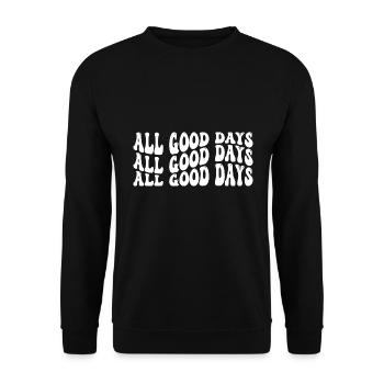 tous les bons jours Amour de soi Citation inspirante - Sweat-shirt Unisexe - noir - Devant - Alina (178cm) & Michal (187cm)