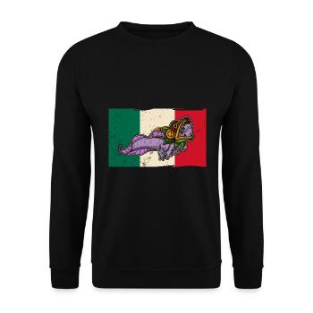 Quetzalcoatl Axolotl Mexique Divinité Aztèque - Sweat-shirt Unisexe - noir - Devant - Alina (178cm) & Michal (187cm)