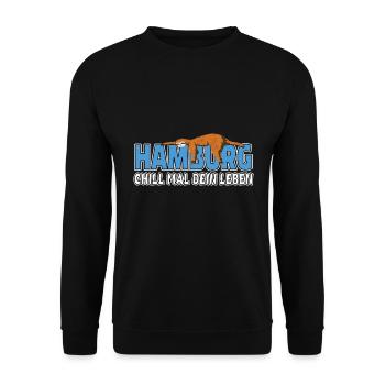 Hamburg Home sweet home Faultier Heimt - Unisex Pullover - Schwarz - Vorne - Alina (178cm) & Michal (187cm)