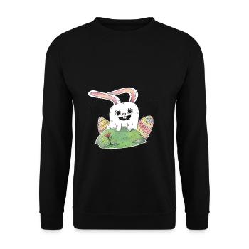 Pâques est là! Joli cadeau cool pour les enfants - Sweat-shirt Unisexe - noir - Devant - Alina (178cm) & Michal (187cm)