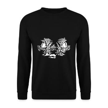 Alligator Lézards Crocodile Reptiles Tête - Sweat-shirt Unisexe - noir - Devant - Alina (178cm) & Michal (187cm)