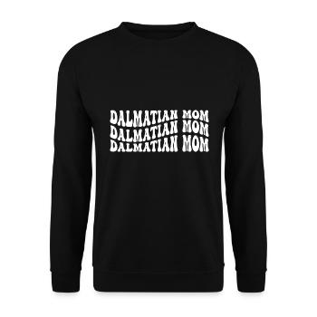 Dalmatian Mom - Unisex Pullover - Schwarz - Vorne - Alina (178cm) & Michal (187cm)