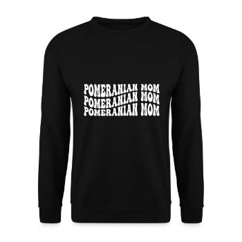 Pomeranian Mom - Unisex Pullover - Schwarz - Vorne - Alina (178cm) & Michal (187cm)