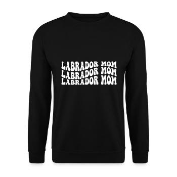 Labrador Mom - Unisex Pullover - Schwarz - Vorne - Alina (178cm) & Michal (187cm)