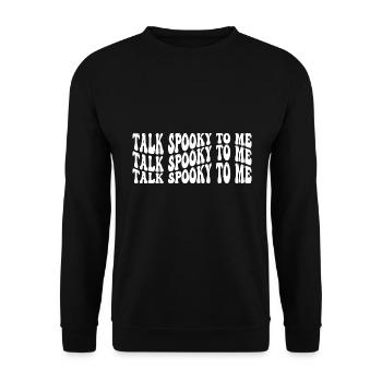 Parlez-moi de manière effrayante - Sweat-shirt Unisexe - noir - Devant - Alina (178cm) & Michal (187cm)