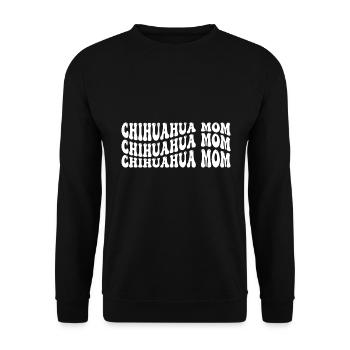 Chihuahua Mom - Unisex Pullover - Schwarz - Vorne - Alina (178cm) & Michal (187cm)
