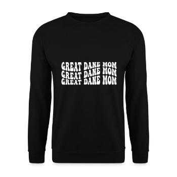 Great Dane Mom - Unisex Pullover - Schwarz - Vorne - Alina (178cm) & Michal (187cm)