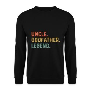 Oncle Parrain Légende pour une famille d’oncles préférée - Sweat-shirt Unisexe - noir - Devant - Alina (178cm) & Michal (187cm)