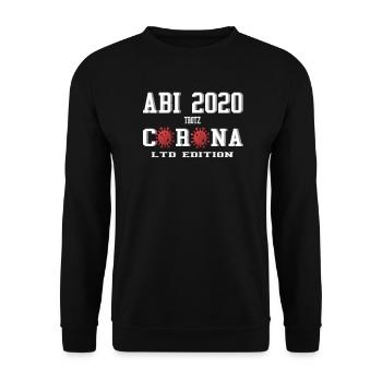 Abi 2020 Abitur 20 Ltd Edition Spruch Motiv - Unisex Pullover - Schwarz - Vorne - Alina (178cm) & Michal (187cm)