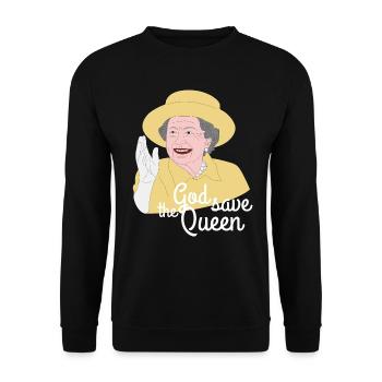 Dieu sauve la Reine - Sweat-shirt Unisexe - noir - Devant - Alina (178cm) & Michal (187cm)