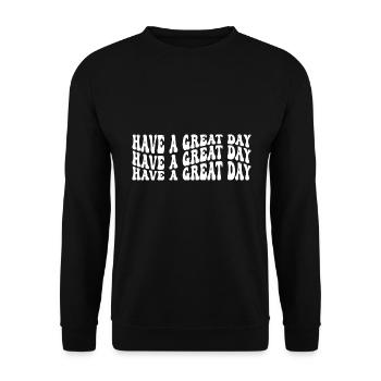 Good Vibes Self Love Inspirational Quote - Unisex Pullover - Schwarz - Vorne - Alina (178cm) & Michal (187cm)