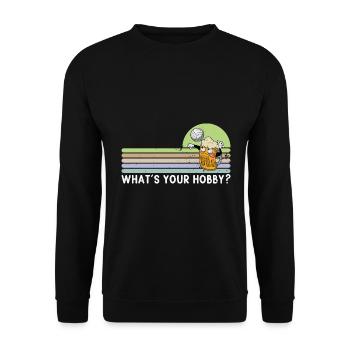 Volleyball Beer Beer Drinker Volleyball Coach - Unisex Sweatshirt - black - Front - Alina (178cm) & Michal (187cm)