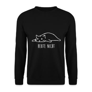 Heute nicht Katze - Unisex Pullover - Schwarz - Vorne - Alina (178cm) & Michal (187cm)