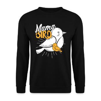 Maman Oiseau - Sweat-shirt Unisexe - noir - Devant - Alina (178cm) & Michal (187cm)