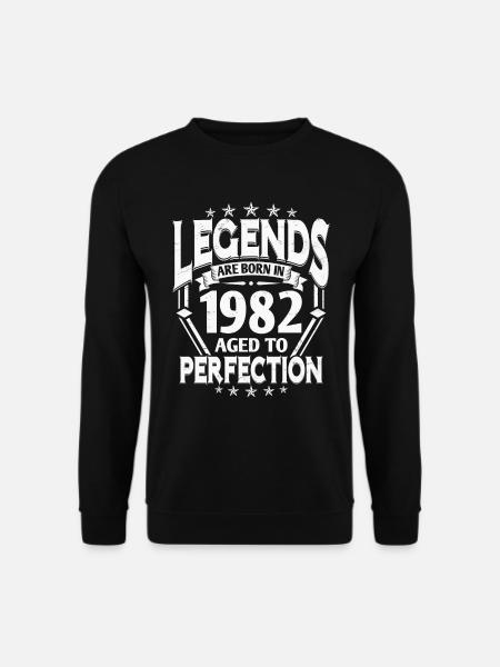Jahrgang 1982 Geburtsjahr Geburtstag Geschenk - Unisex Pullover - Schwarz