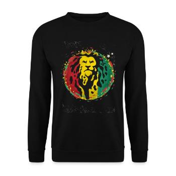Positively Powerful Vibration Rasta Gift - Unisex Sweatshirt - black - Front - Alina (178cm) & Michal (187cm)