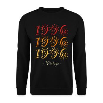 1996 vintage - Unisex Sweatshirt - black - Front - Alina (178cm) & Michal (187cm)