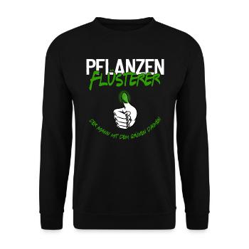 Pflanzen Flüsterer - Unisex Pullover - Schwarz - Vorne - Alina (178cm) & Michal (187cm)