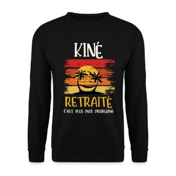 kiné retraité - Sweat-shirt Unisexe - noir - Devant - Alina (178cm) & Michal (187cm)