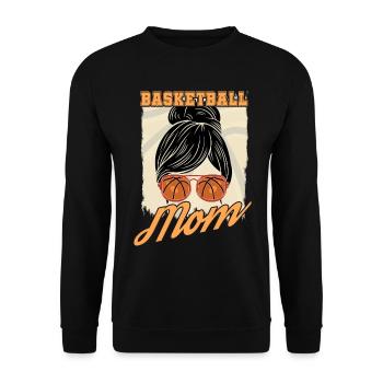 Basketball Mom - Unisex Sweatshirt - black - Front - Alina (178cm) & Michal (187cm)