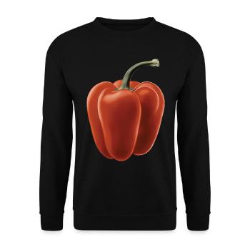 Paprika Geschenk - Unisex Pullover - Schwarz - Vorne - Alina (178cm) & Michal (187cm)