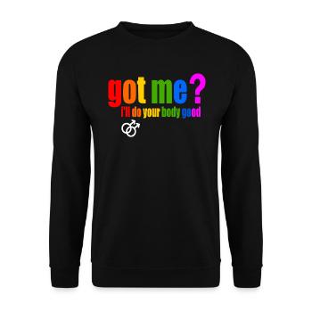 got me i'll do your body good - Unisex Pullover - Schwarz - Vorne - Alina (178cm) & Michal (187cm)