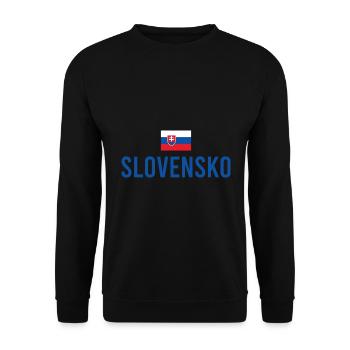 Slovensko Slowakia Slowakei Wappen Flagge - Unisex Pullover - Schwarz - Vorne - Alina (178cm) & Michal (187cm)