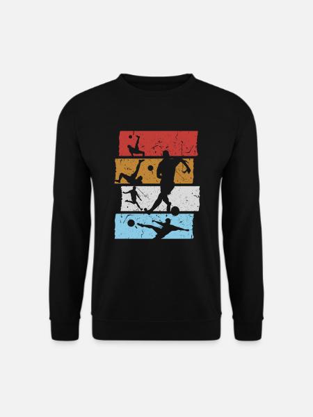 Football T-Shirt Retro Vintage Football Player - Unisex Sweatshirt - black