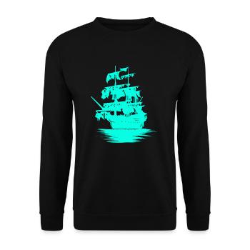 Bateau voilier marine Marine Fantasy Maritim Jolle - Sweat-shirt Unisexe - noir - Devant - Alina (178cm) & Michal (187cm)